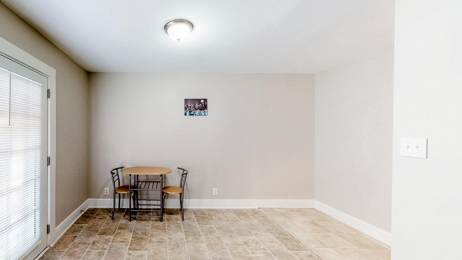 Common spaces including the kitchen