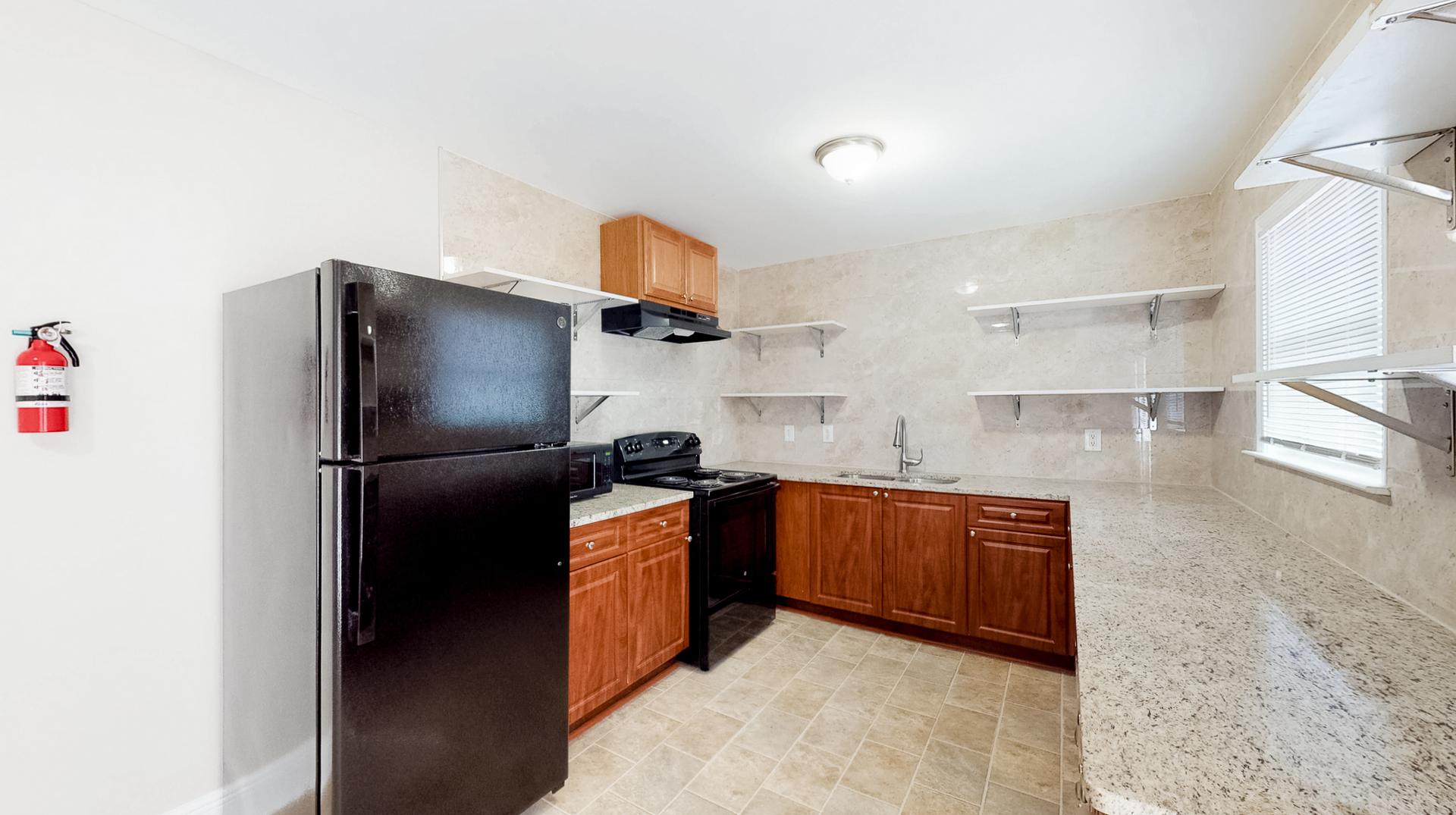 Common spaces including the kitchen