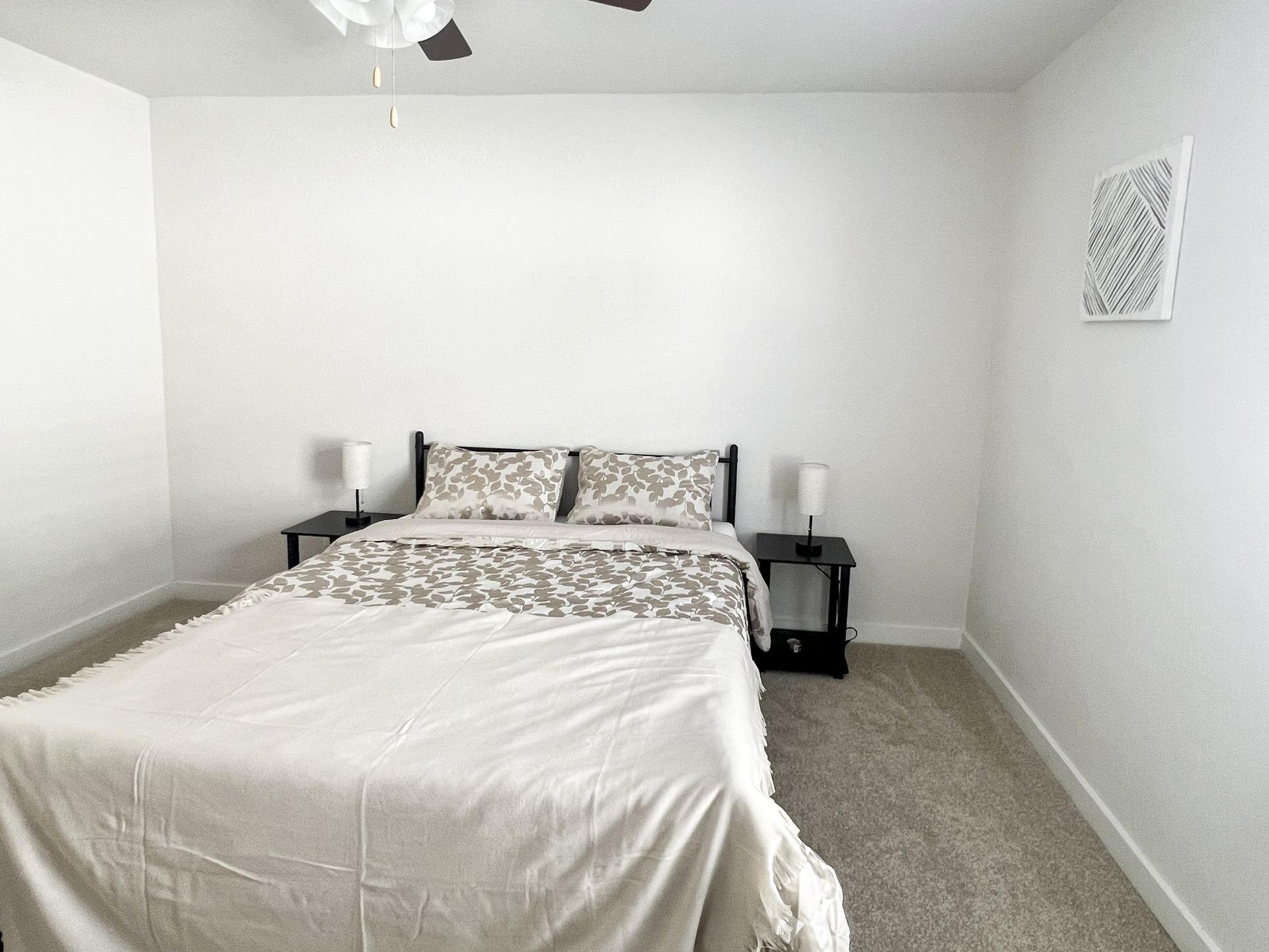 bedroom, detected:bed, ceiling fan