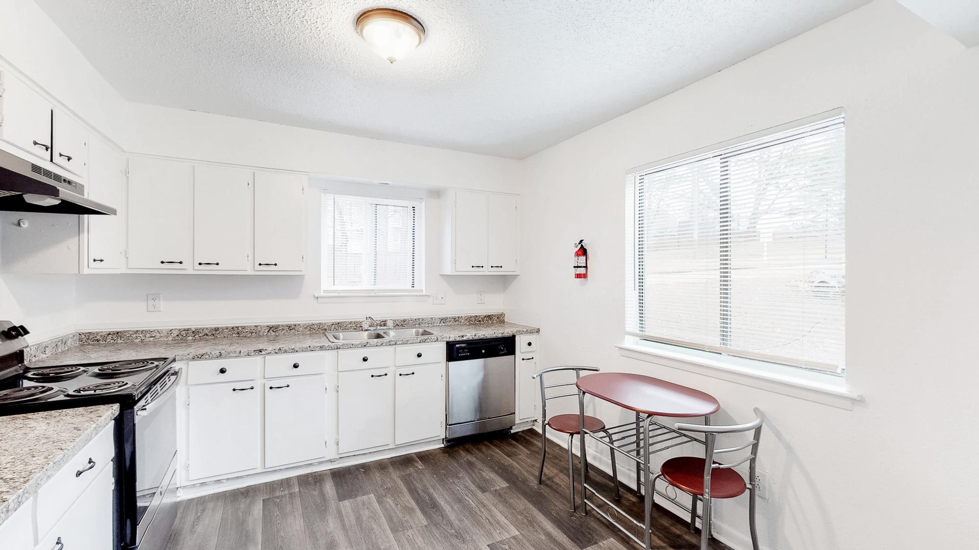 Common spaces including the kitchen