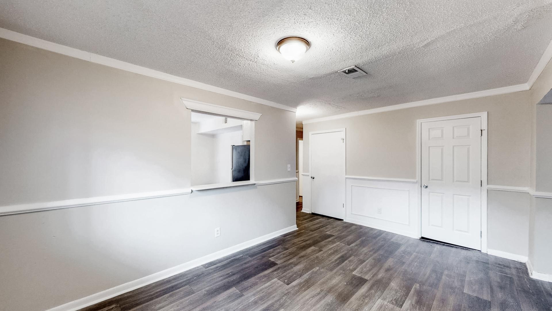 Common spaces including the kitchen