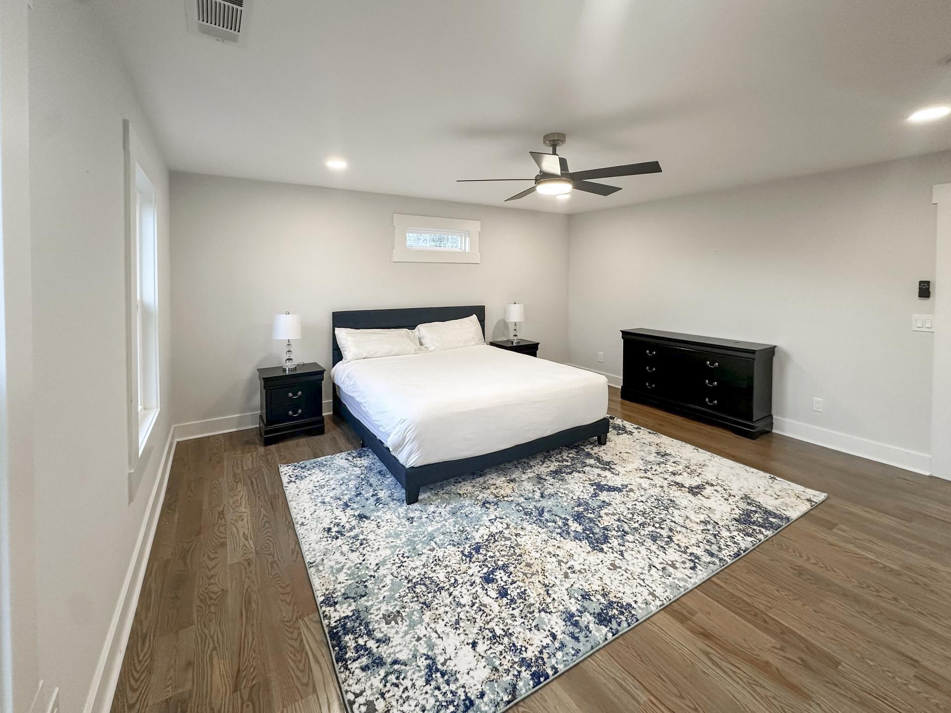 bedroom, detected:bed, ceiling fan