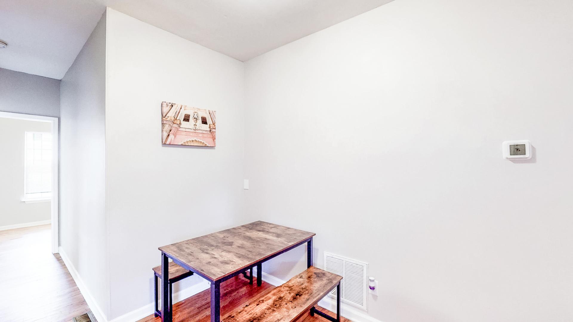 Common spaces including the kitchen