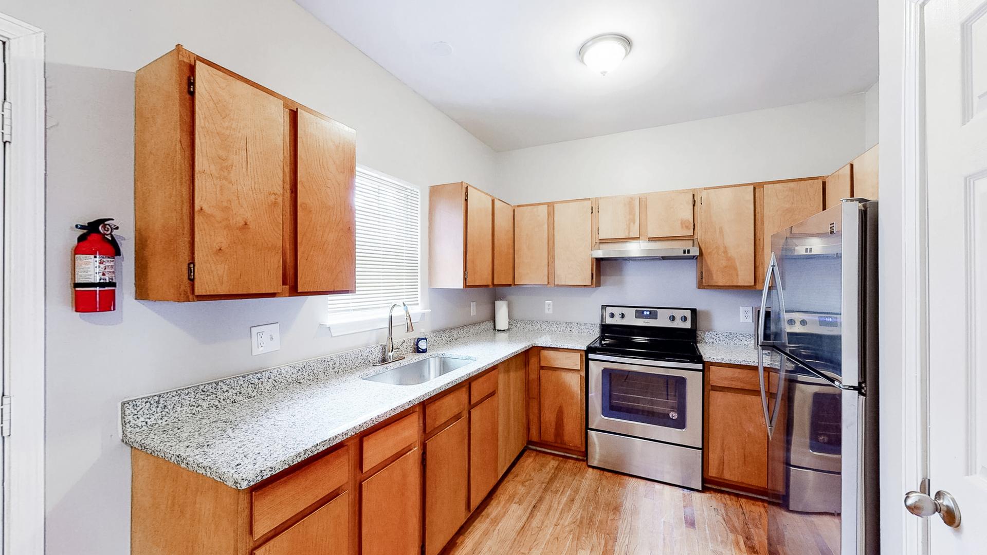 Common spaces including the kitchen