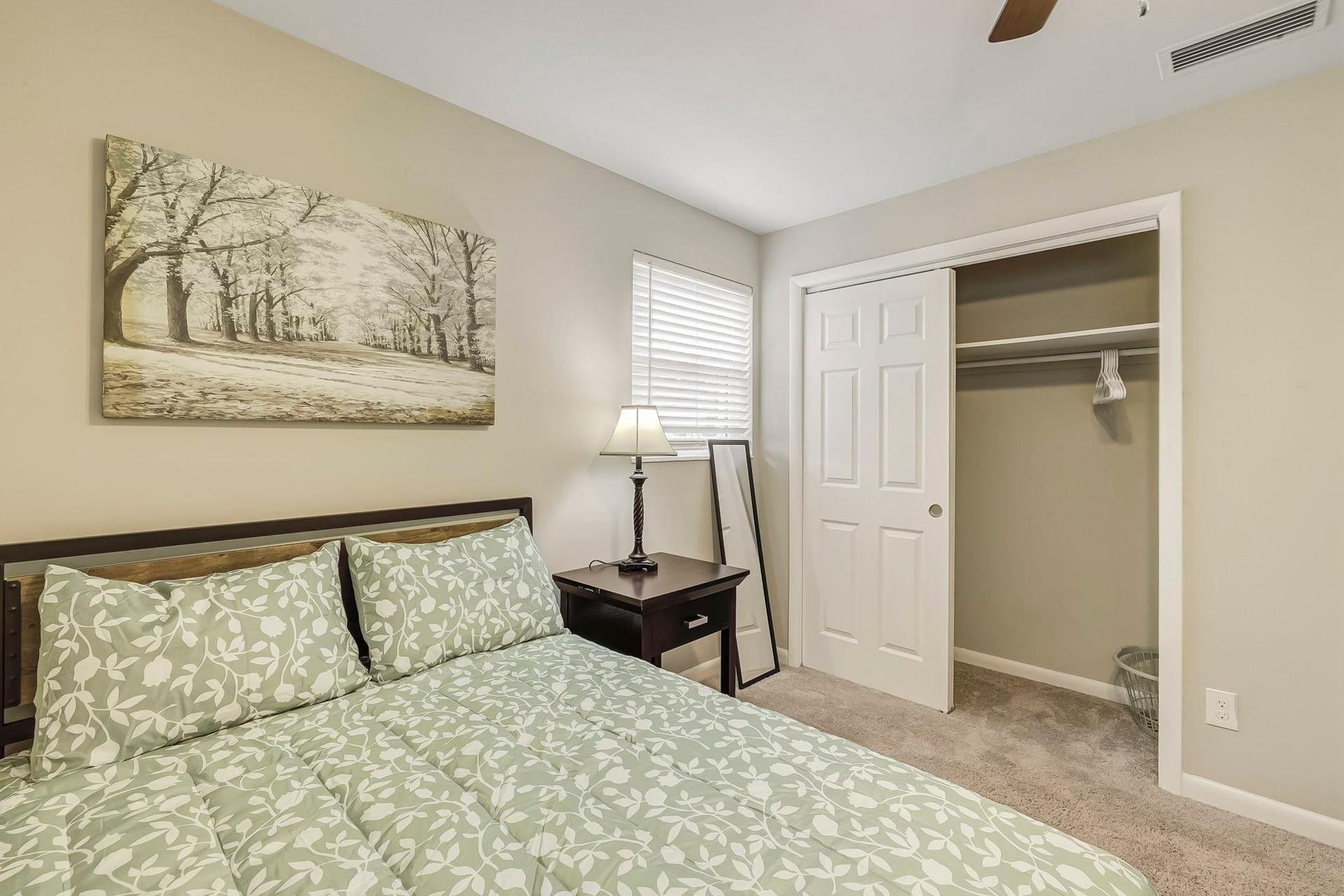 bedroom, detected:bed, ceiling fan