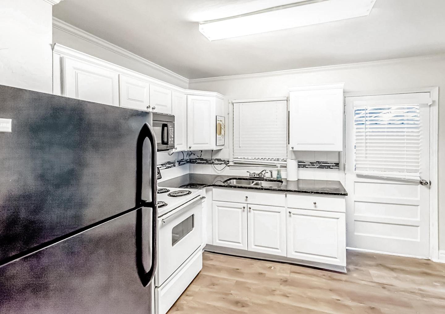 Common spaces including the kitchen