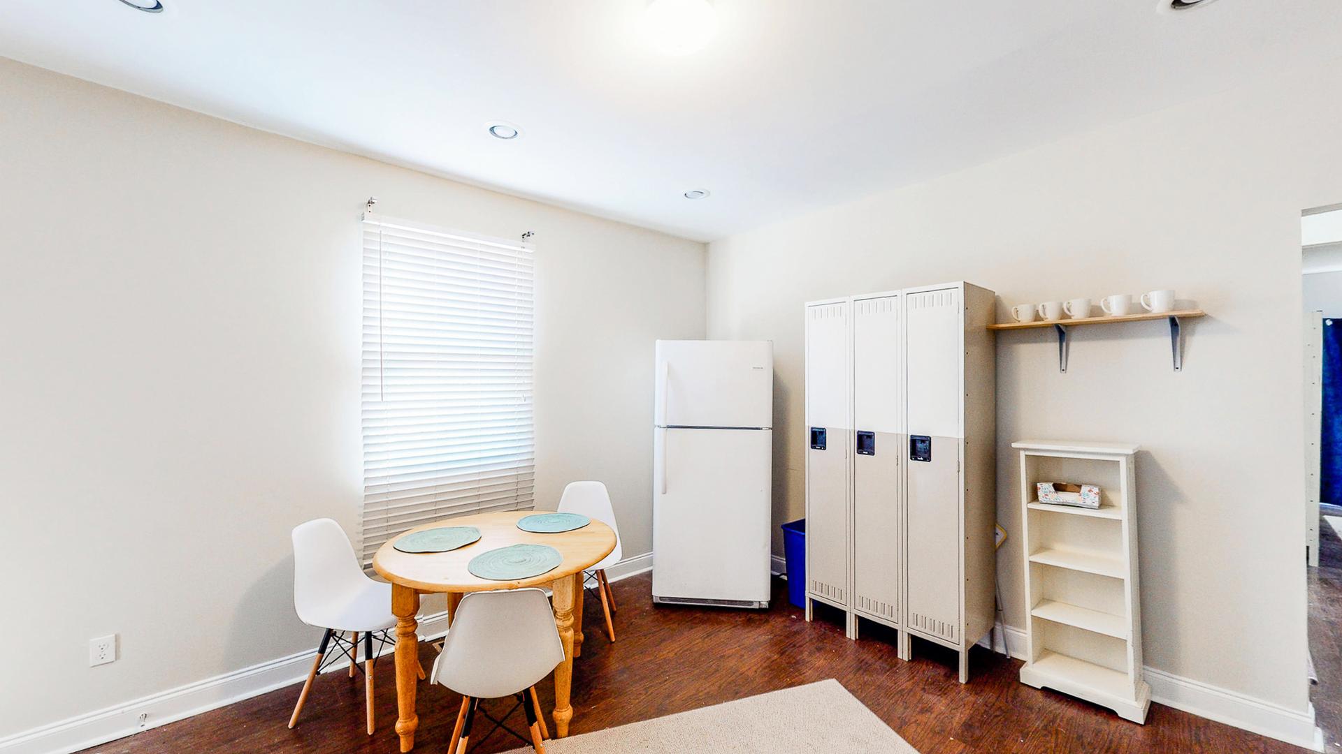 Common spaces including the kitchen