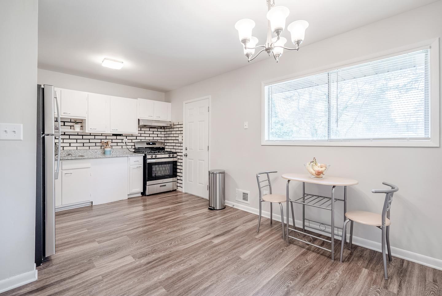 Common spaces including the kitchen