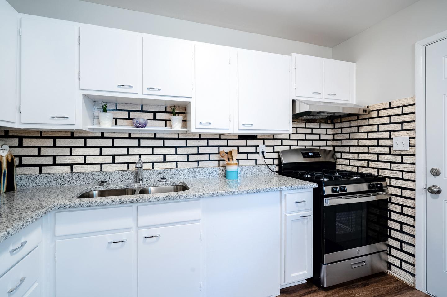 Common spaces including the kitchen
