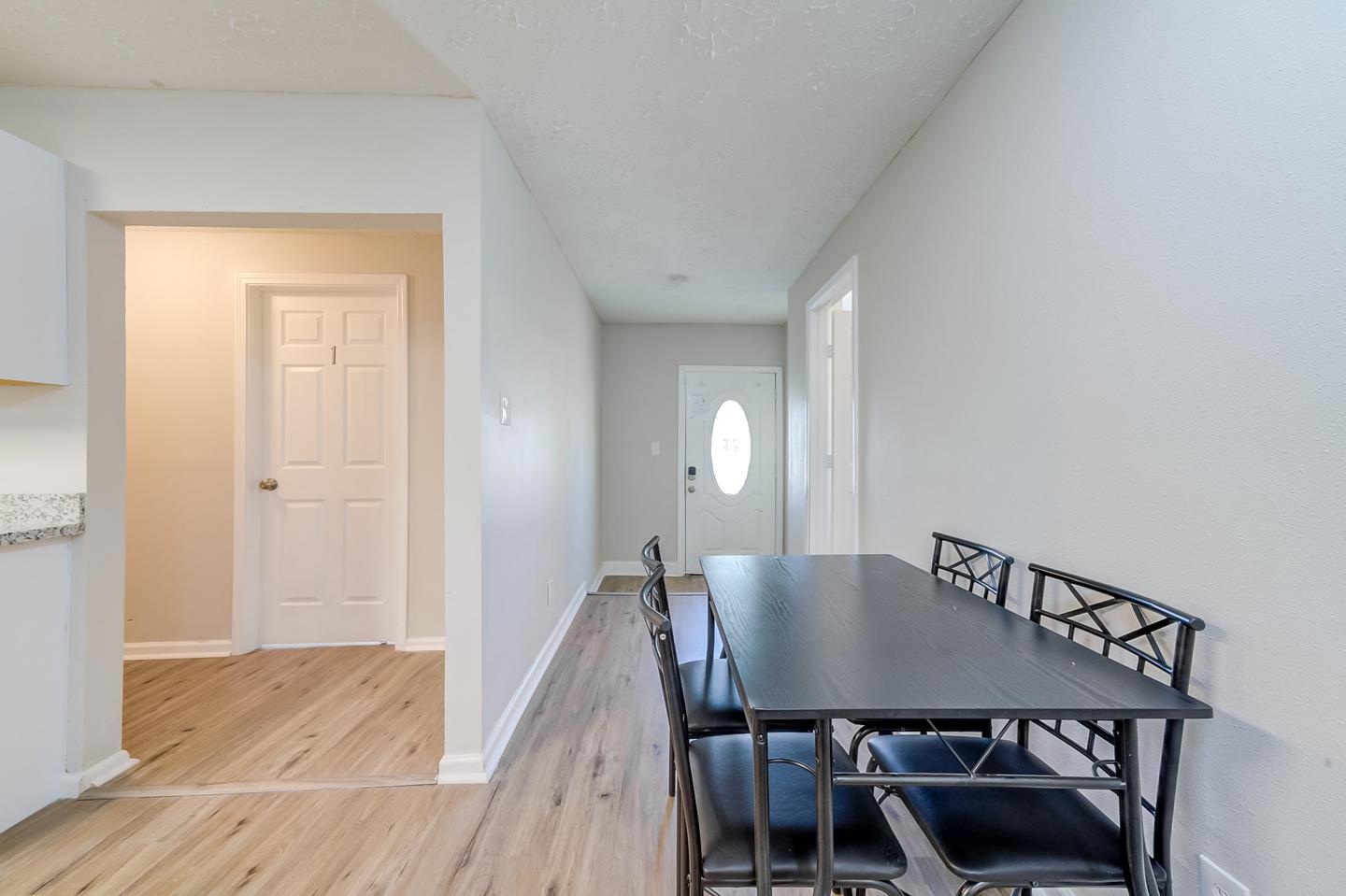 Common spaces including the kitchen
