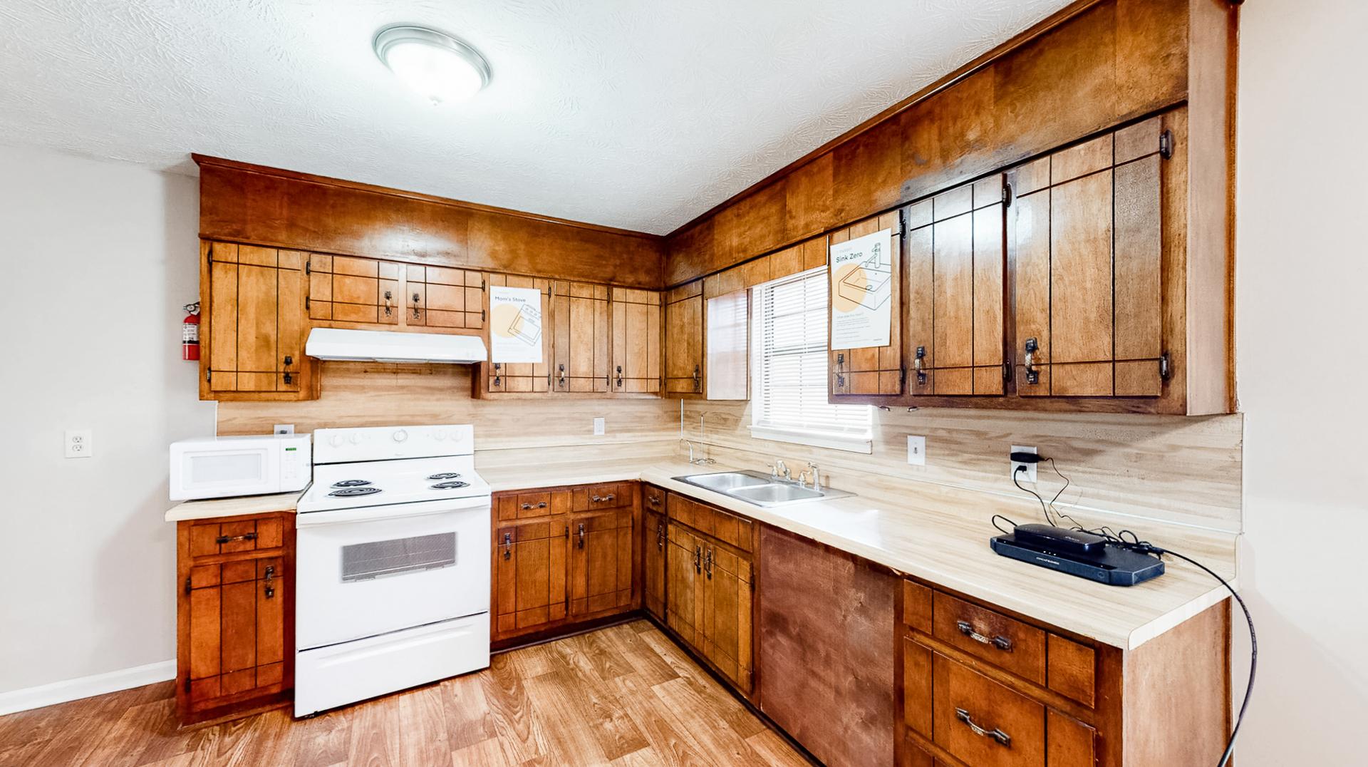 Common spaces including the kitchen