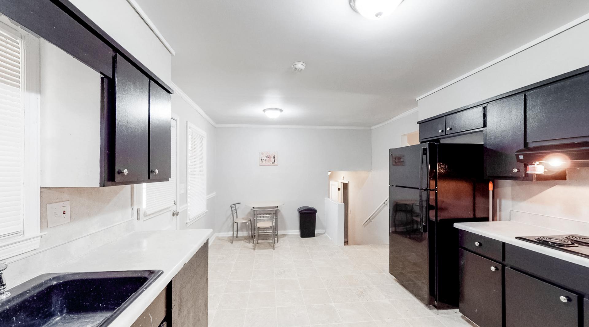 Common spaces including the kitchen