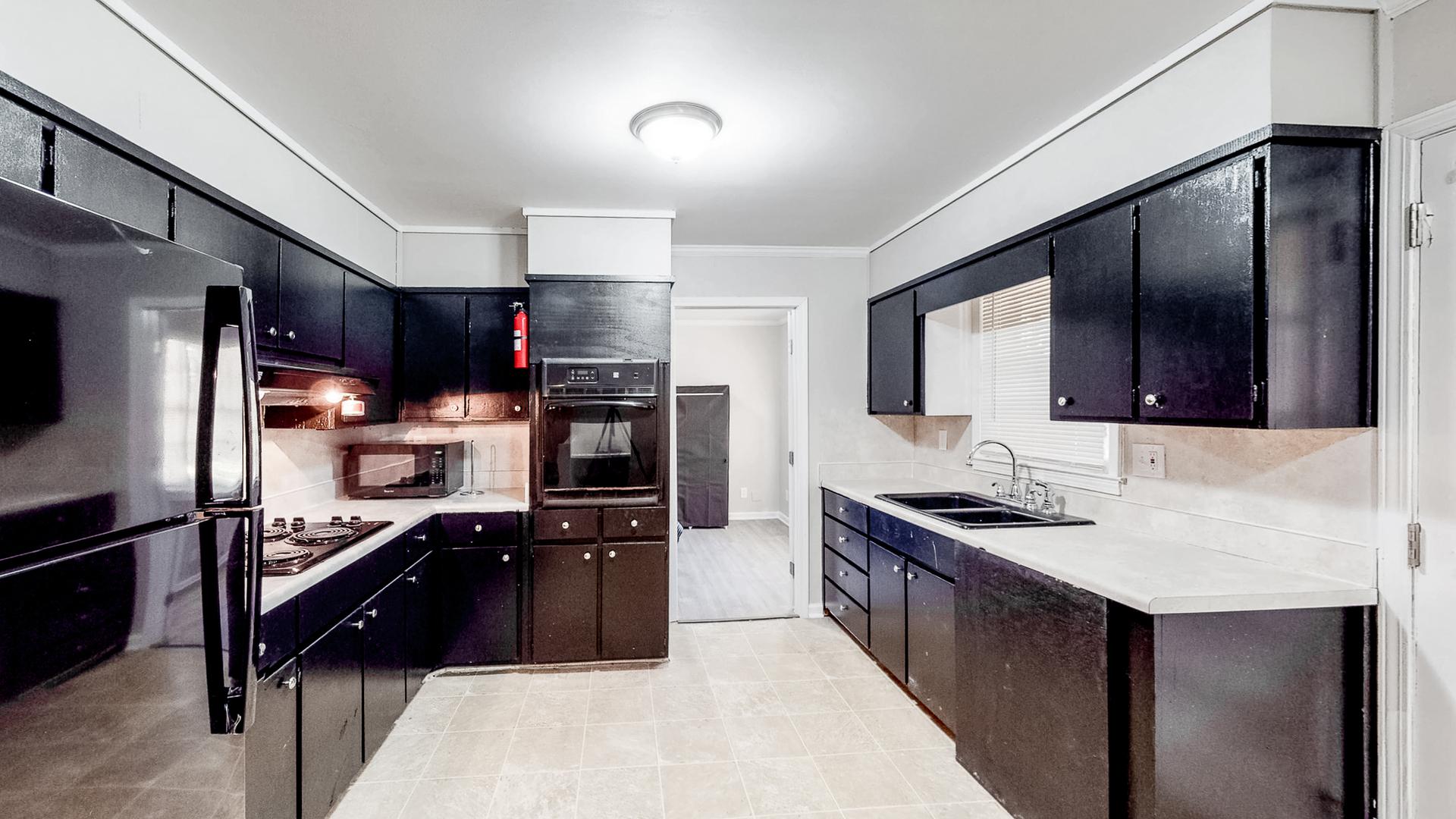 Common spaces including the kitchen