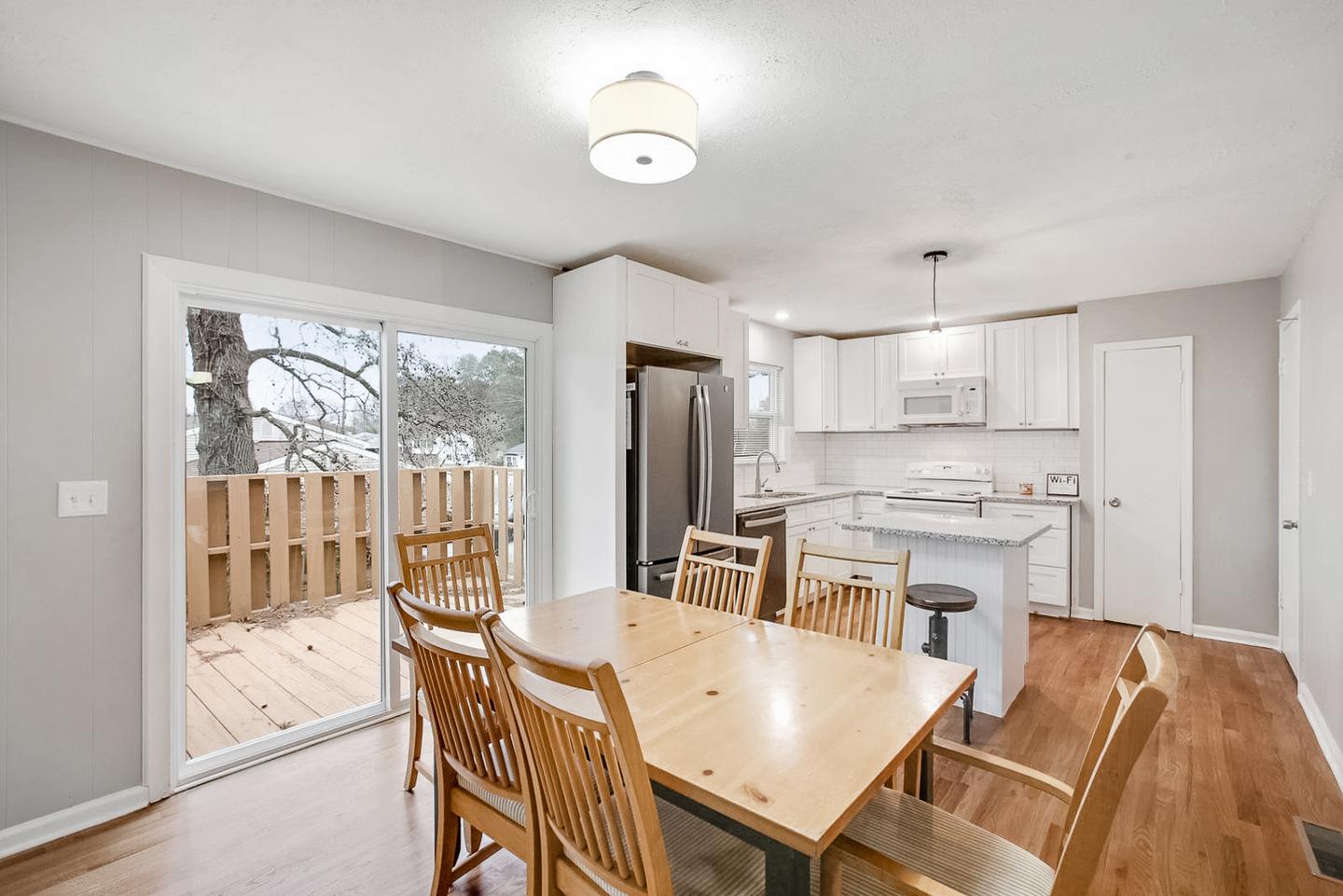 Common spaces including the kitchen