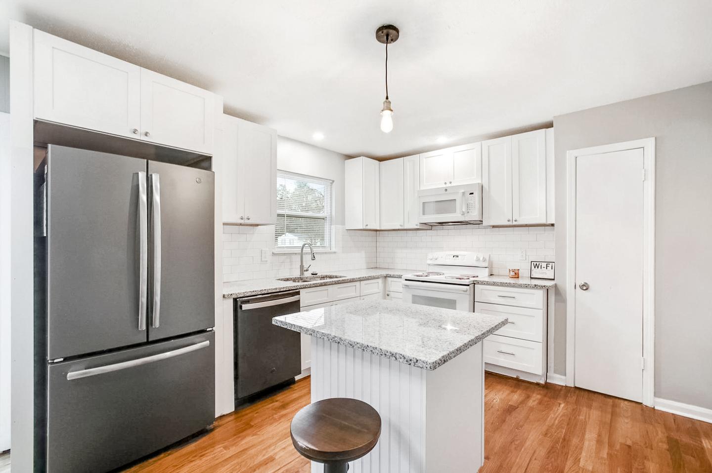 Common spaces including the kitchen