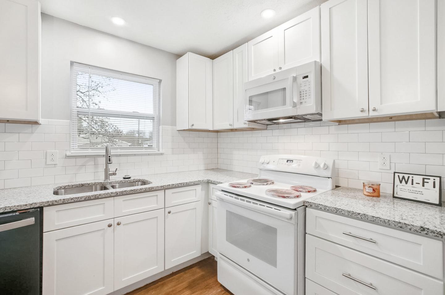 Common spaces including the kitchen