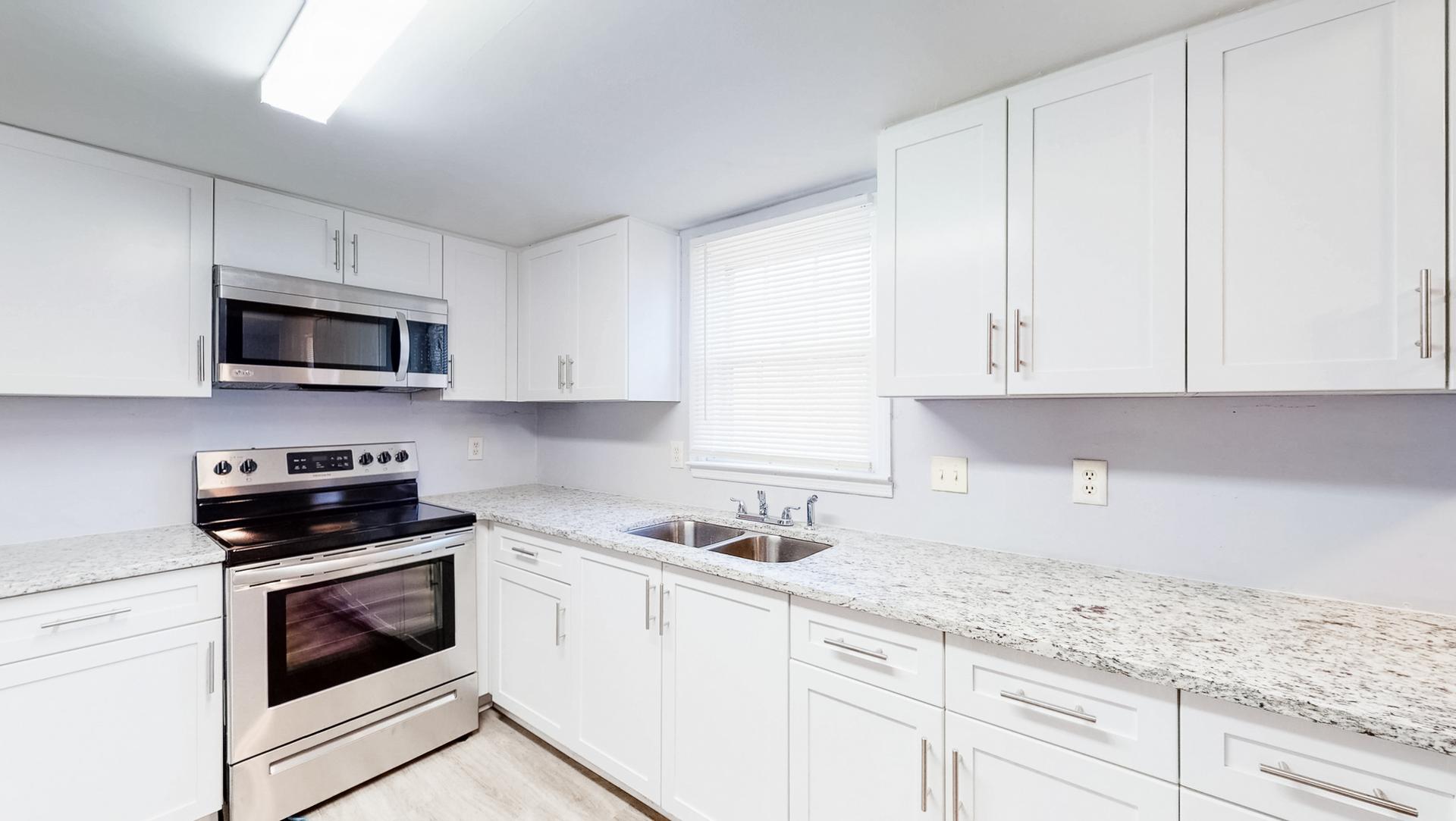 Common spaces including the kitchen