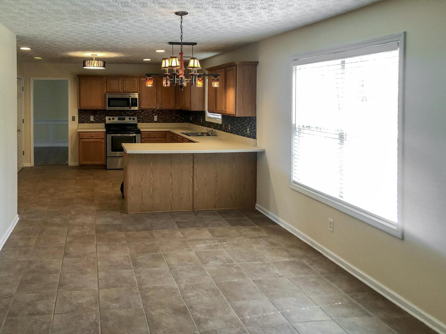 Common spaces including the kitchen