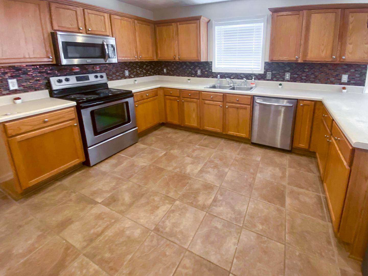 Common spaces including the kitchen