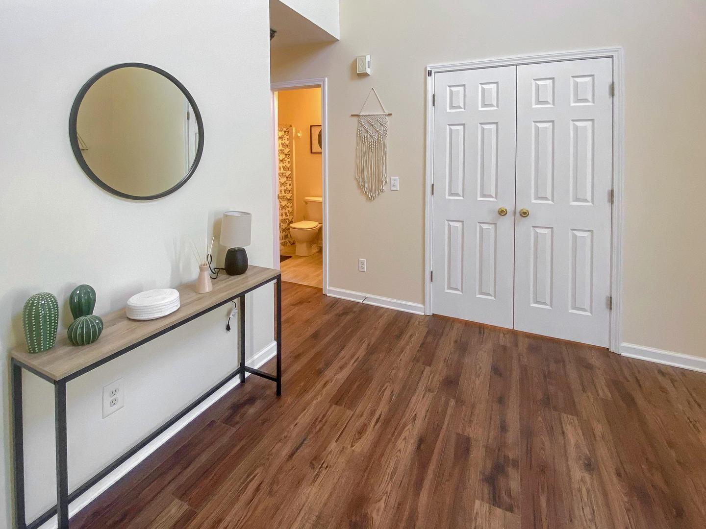 Common spaces including the kitchen