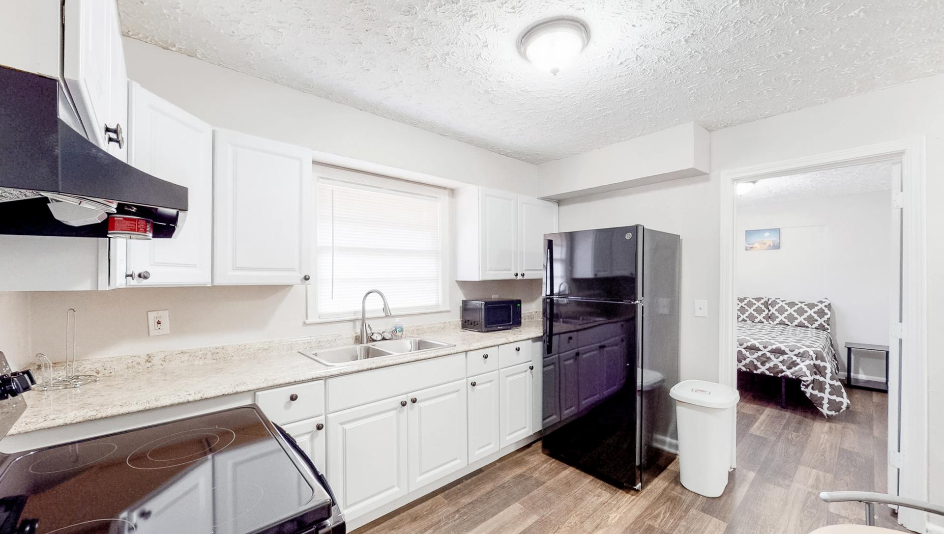 Common spaces including the kitchen