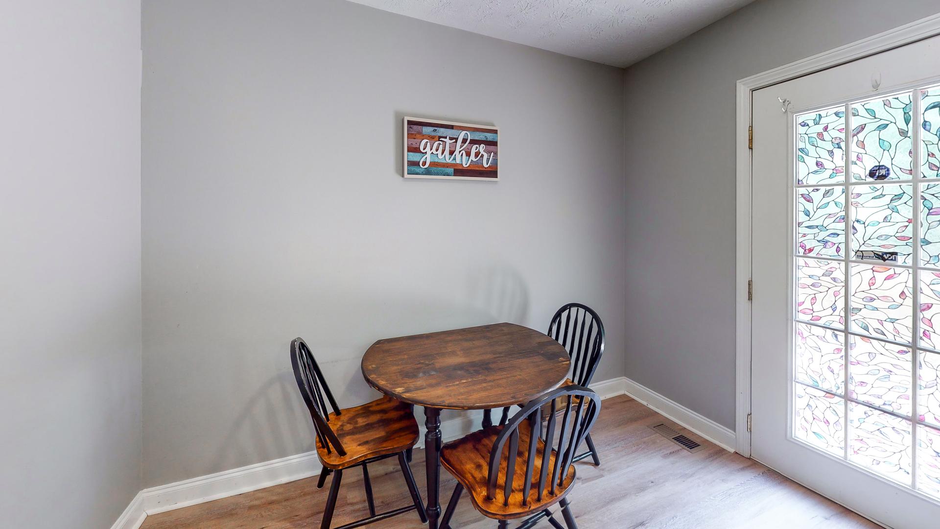 Common spaces including the kitchen