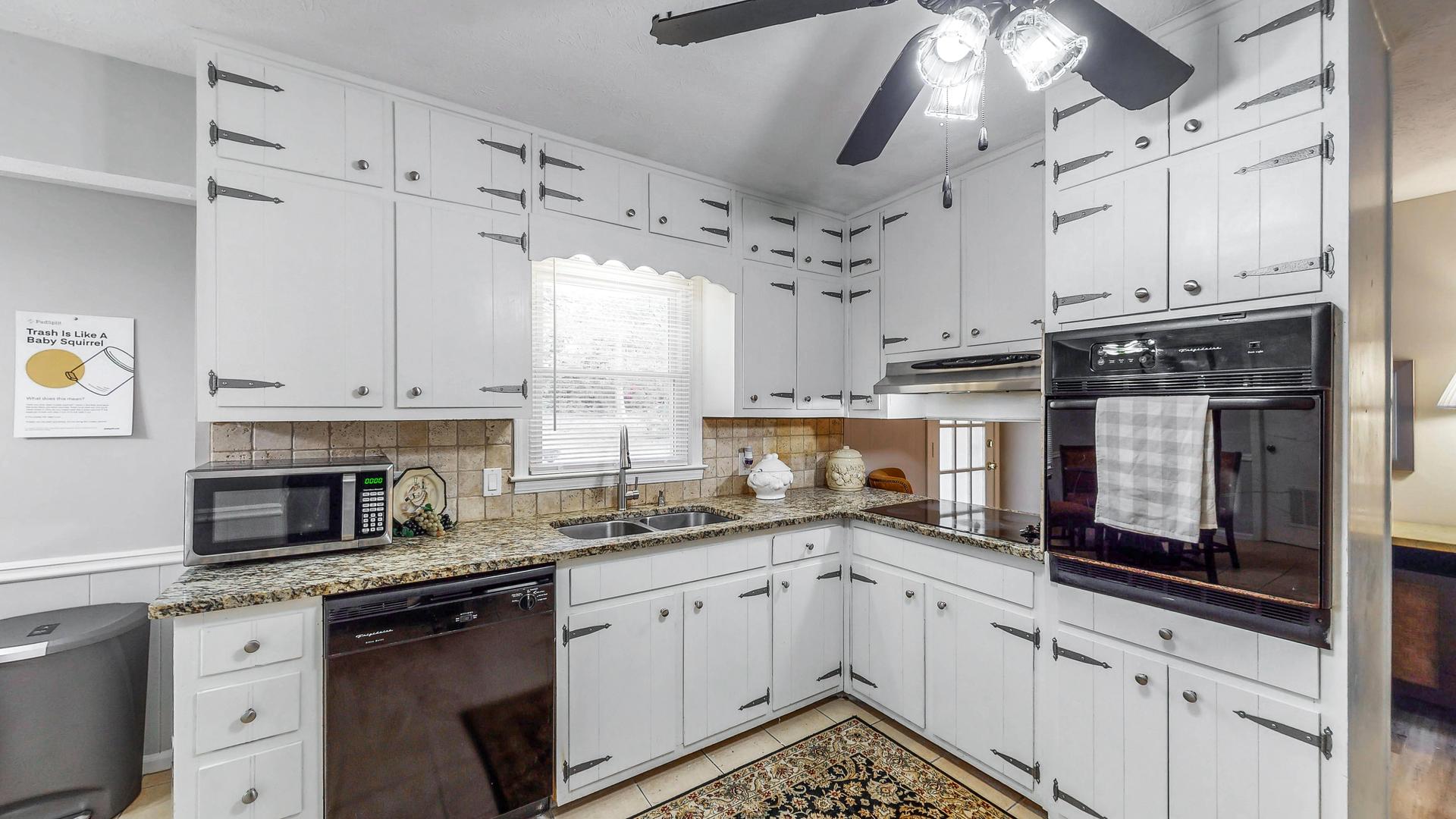Common spaces including the kitchen