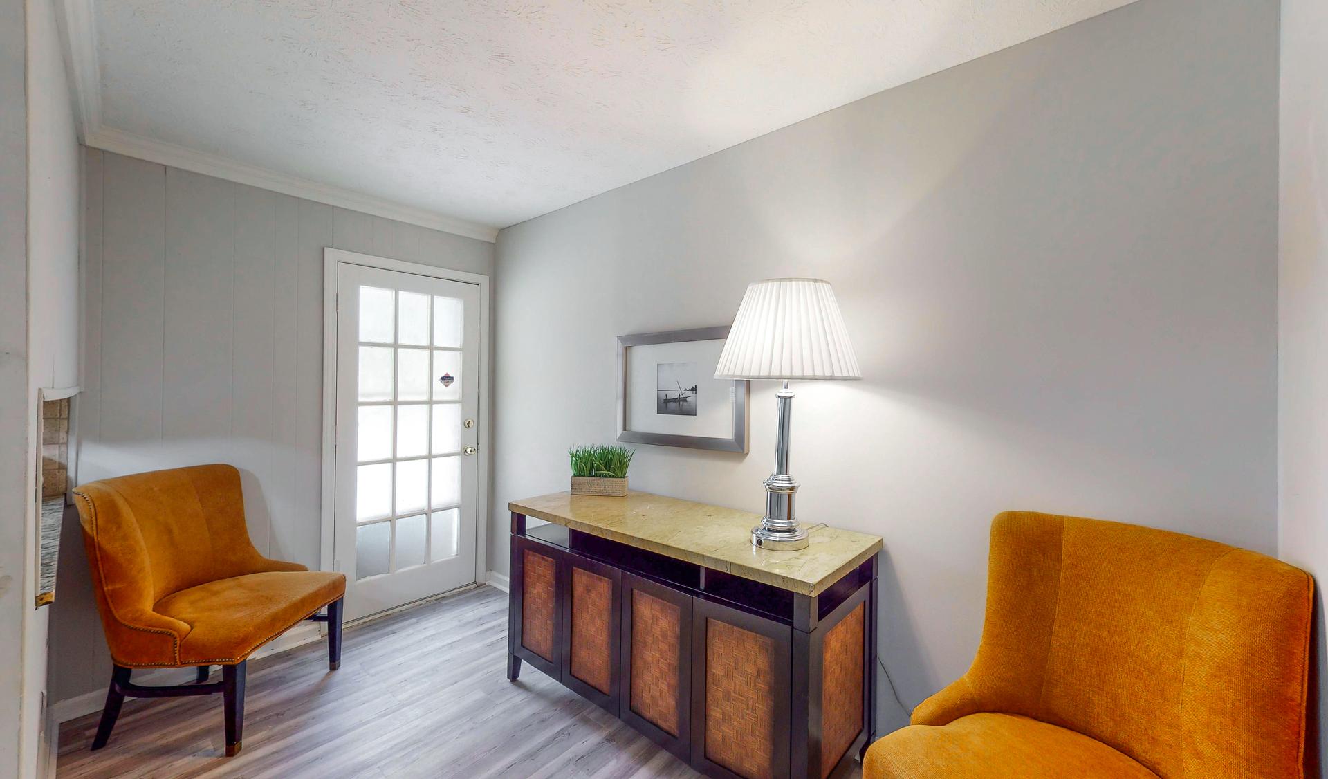 Common spaces including the kitchen