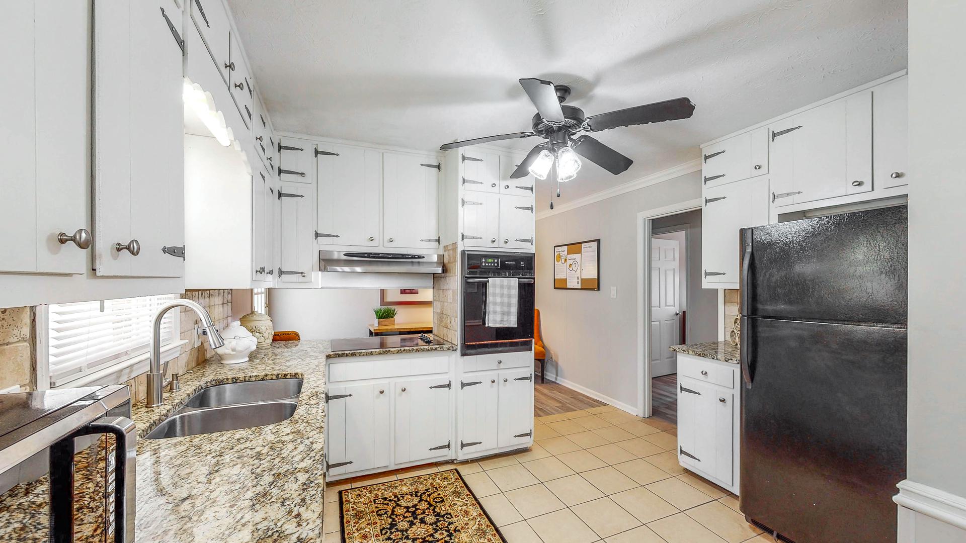 Common spaces including the kitchen