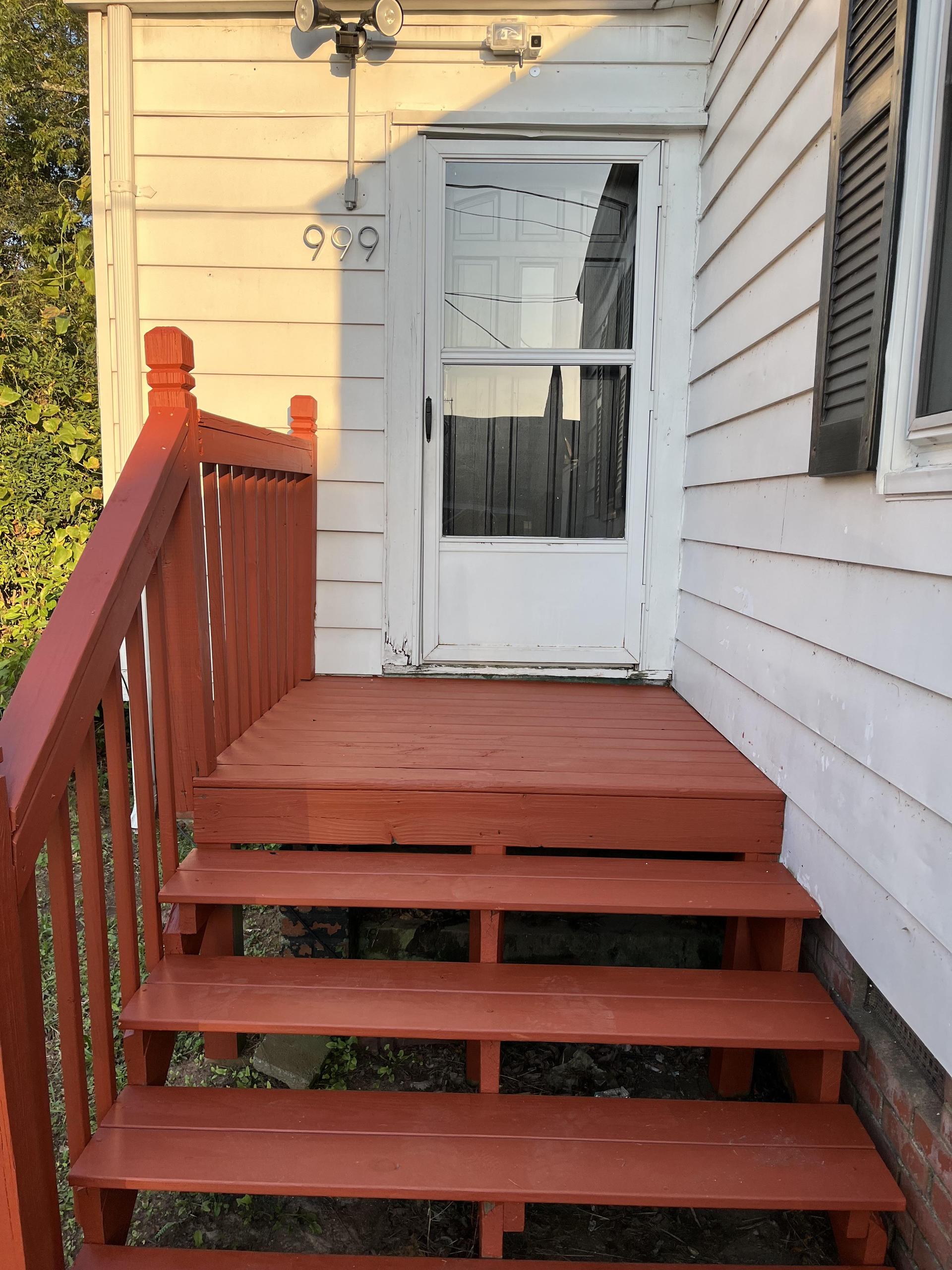There is a private entrance to this bedroom from the outside.