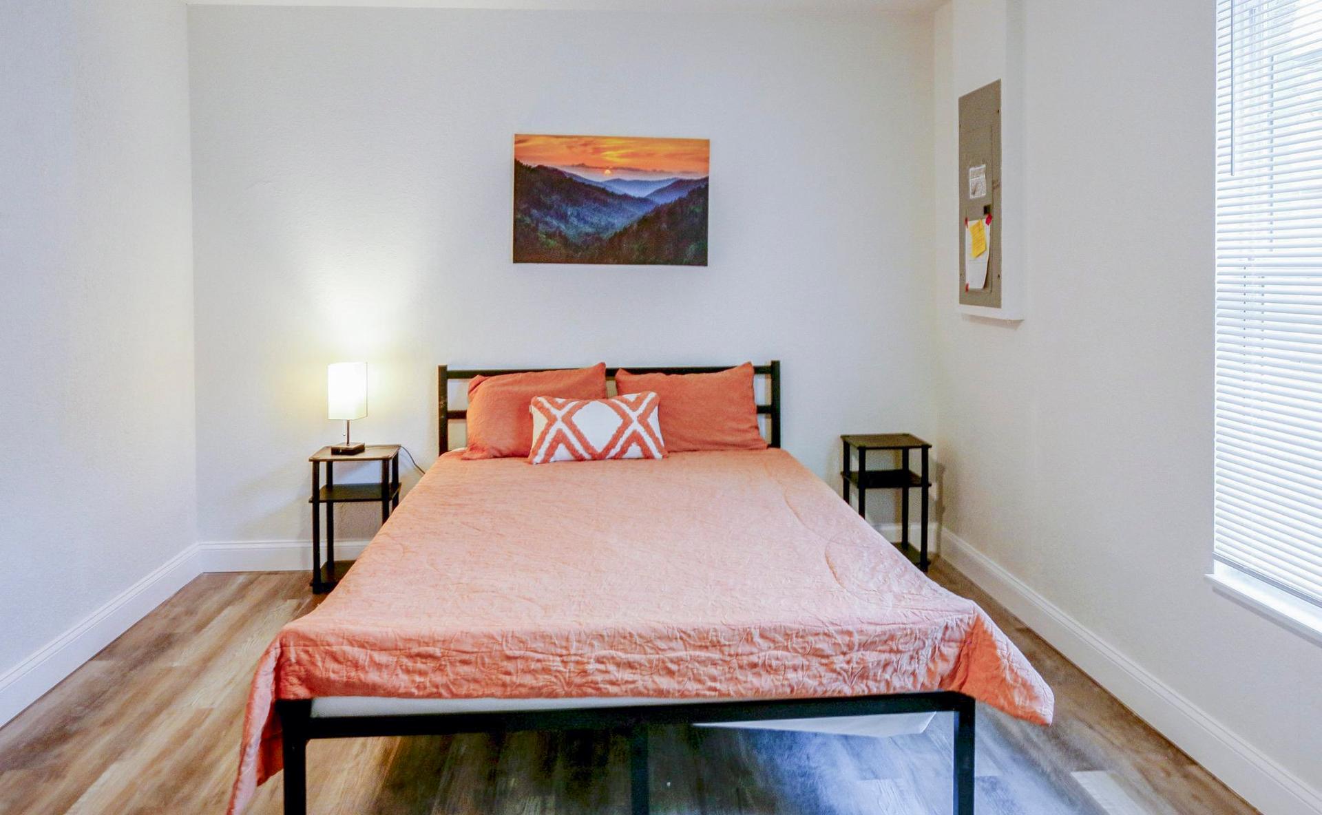 bedroom, detected:bed, window blind