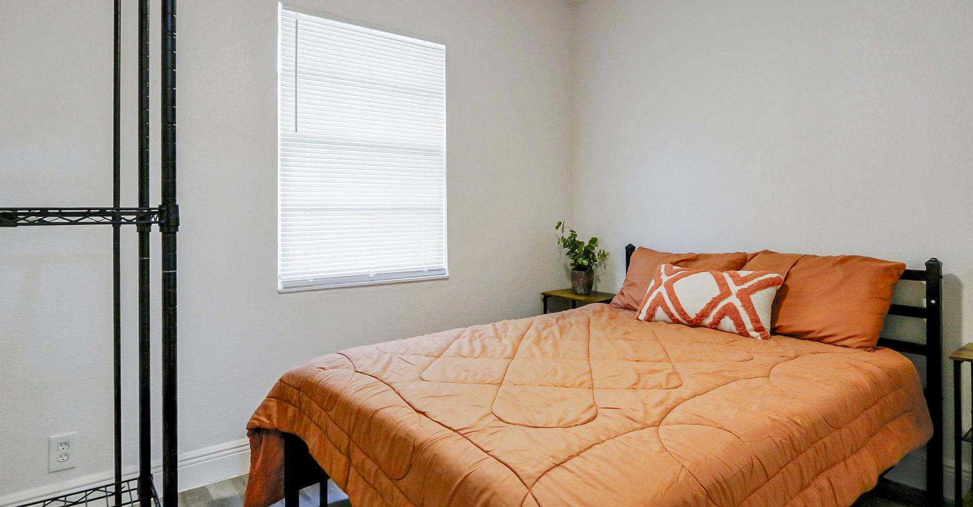 bedroom, detected:bed, window blind