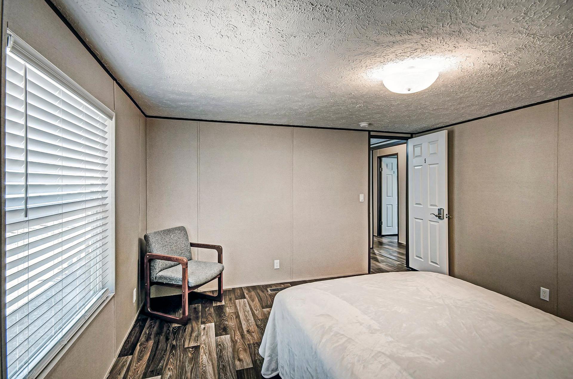 bedroom, detected:window blind, bed