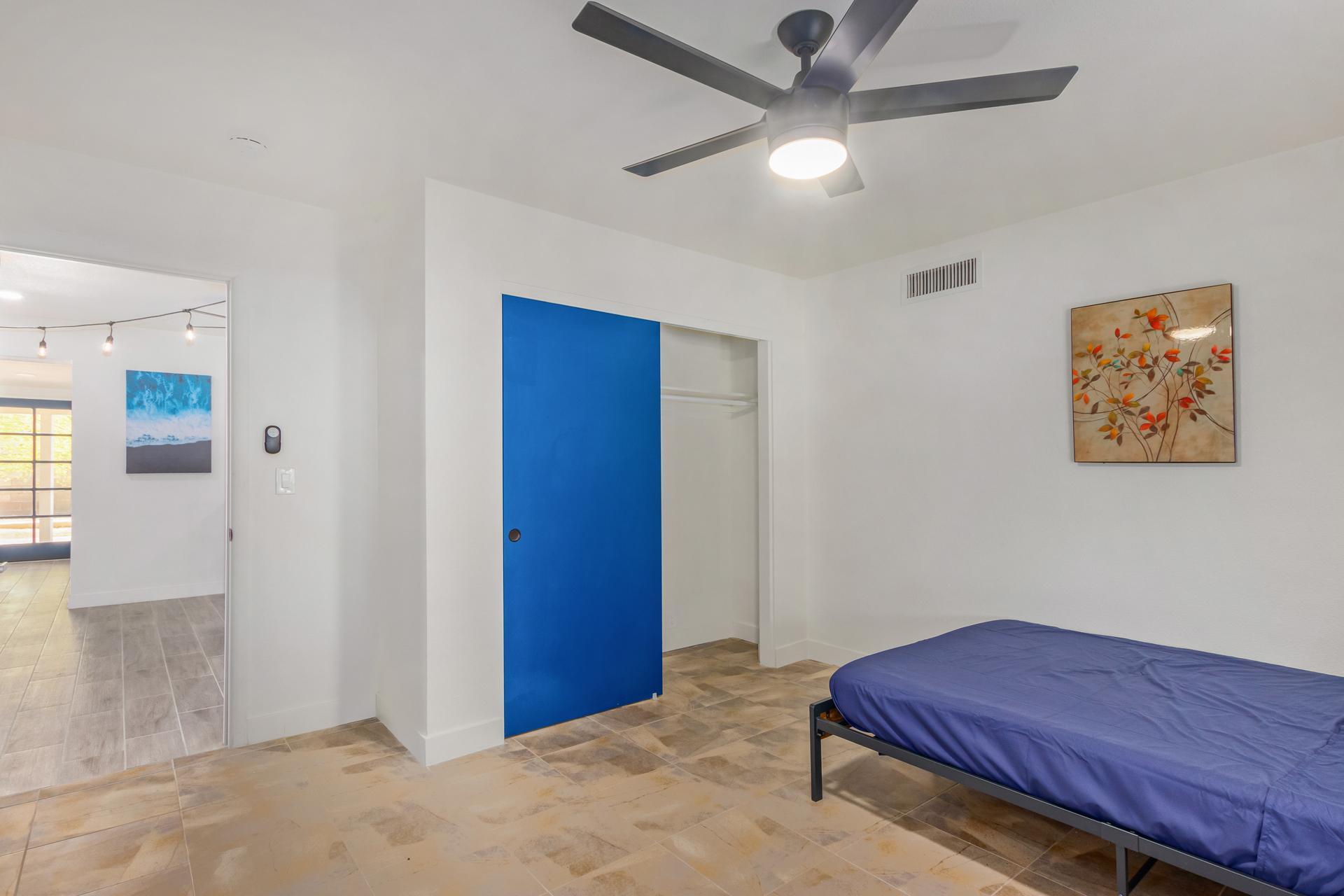 Clean and spacious room with a huge charming window view of trees and landscaping. Bonus: awesome closet!