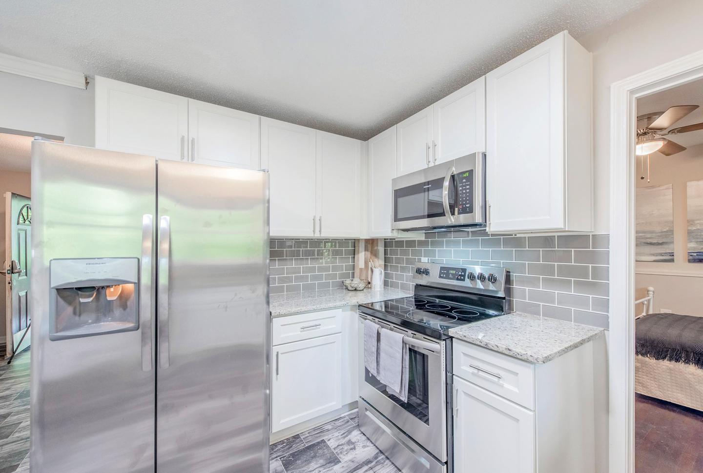 Common spaces including the kitchen