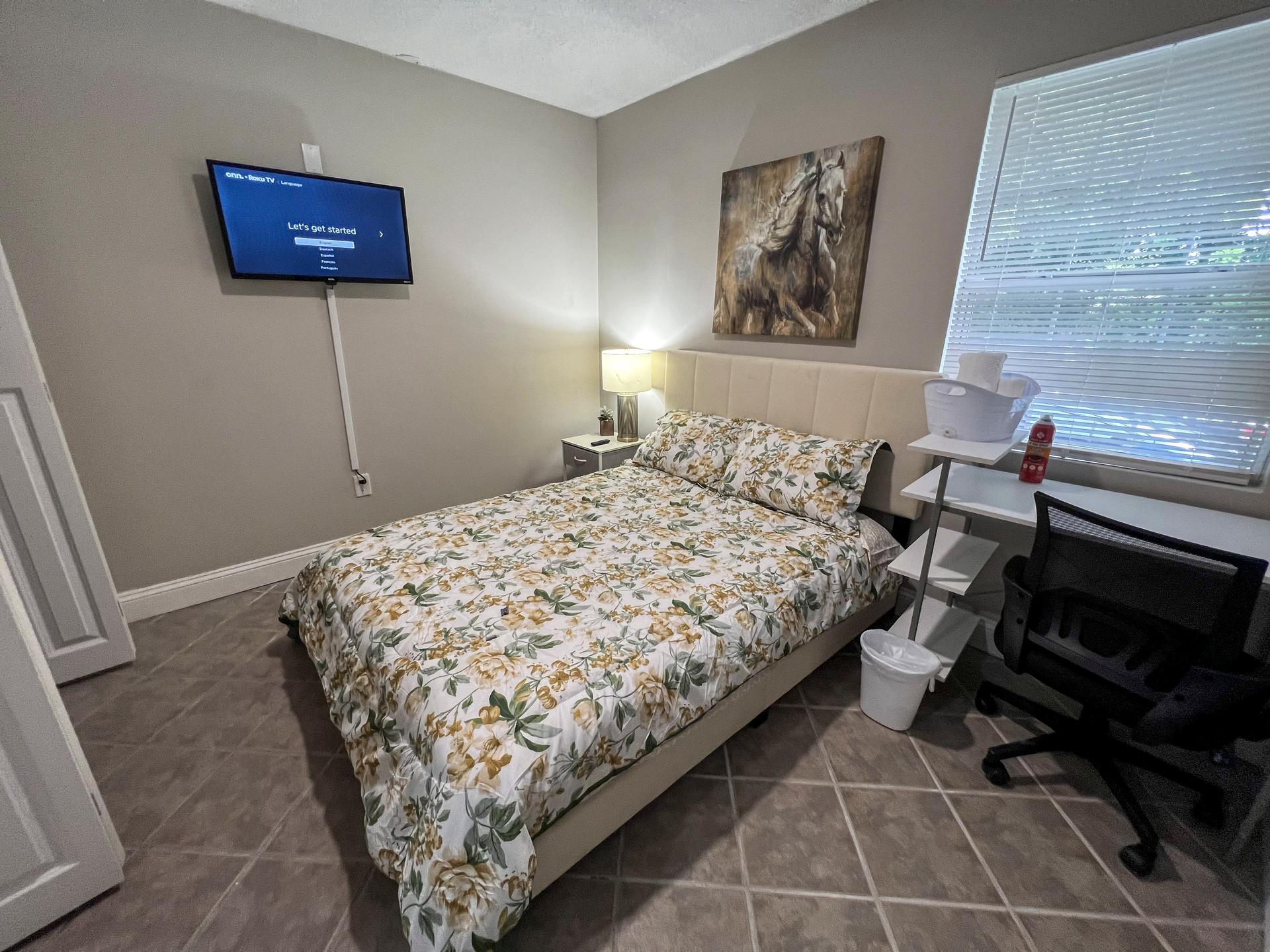 bedroom, detected:bed, window blind