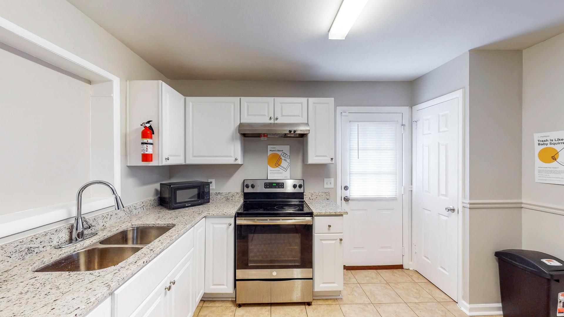 Common spaces including the kitchen