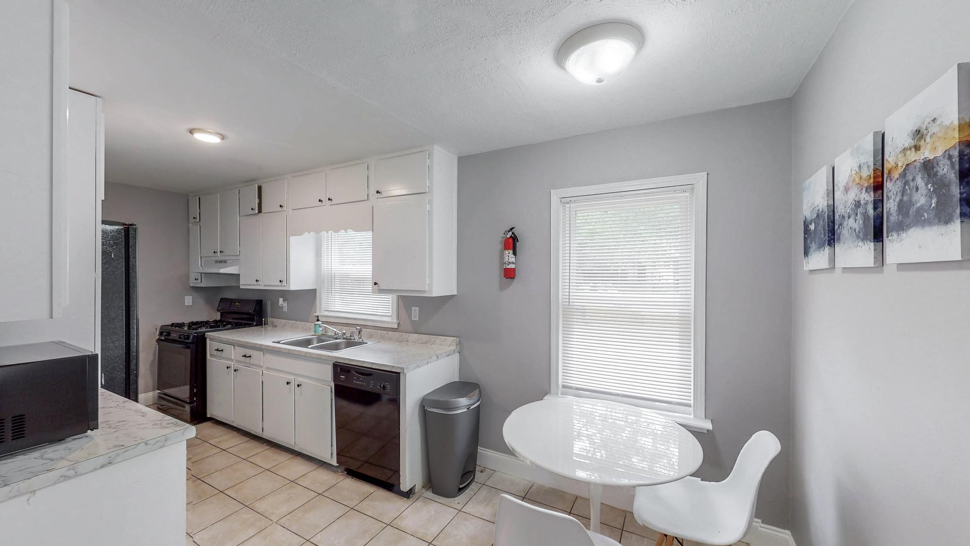 Common spaces including the kitchen