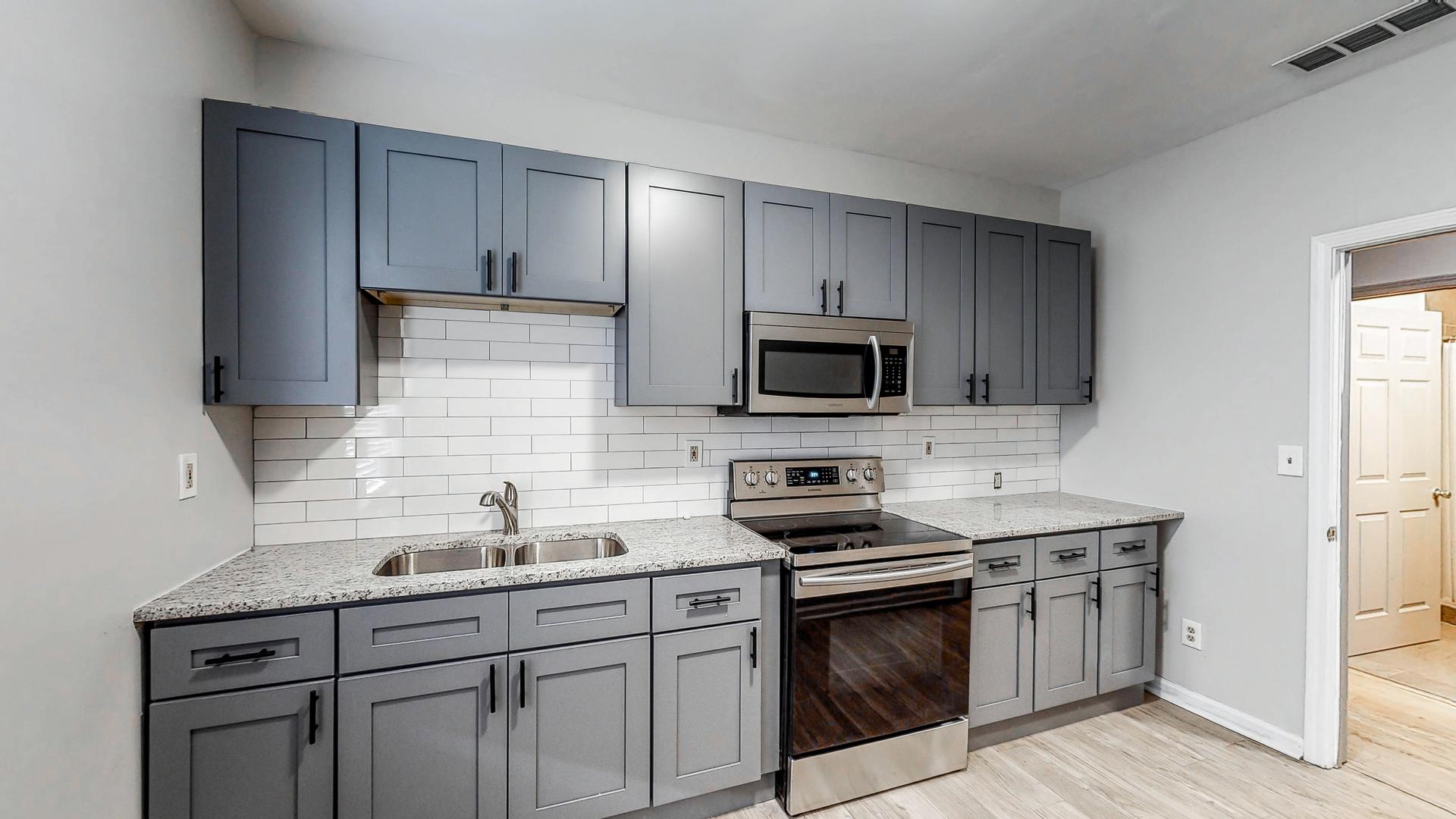 Common spaces including the kitchen