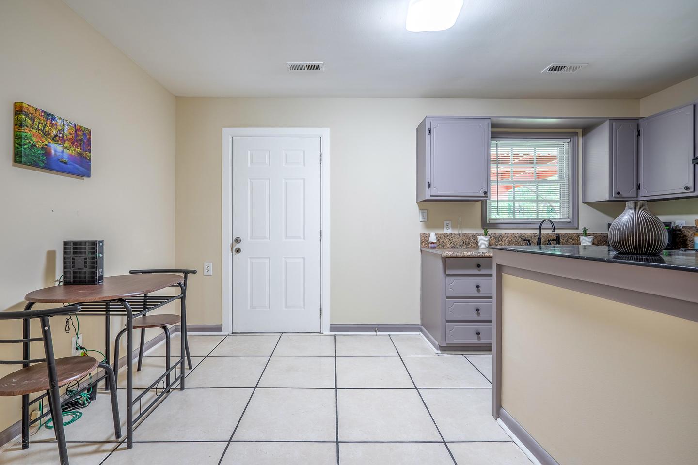 Common spaces including the kitchen