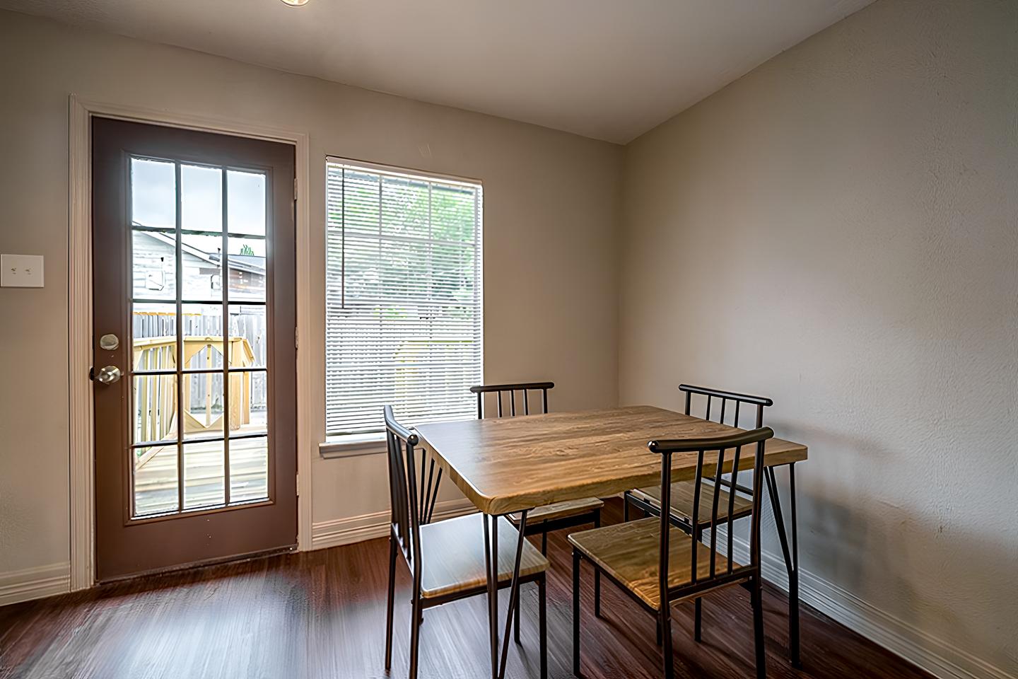 Common spaces including the kitchen