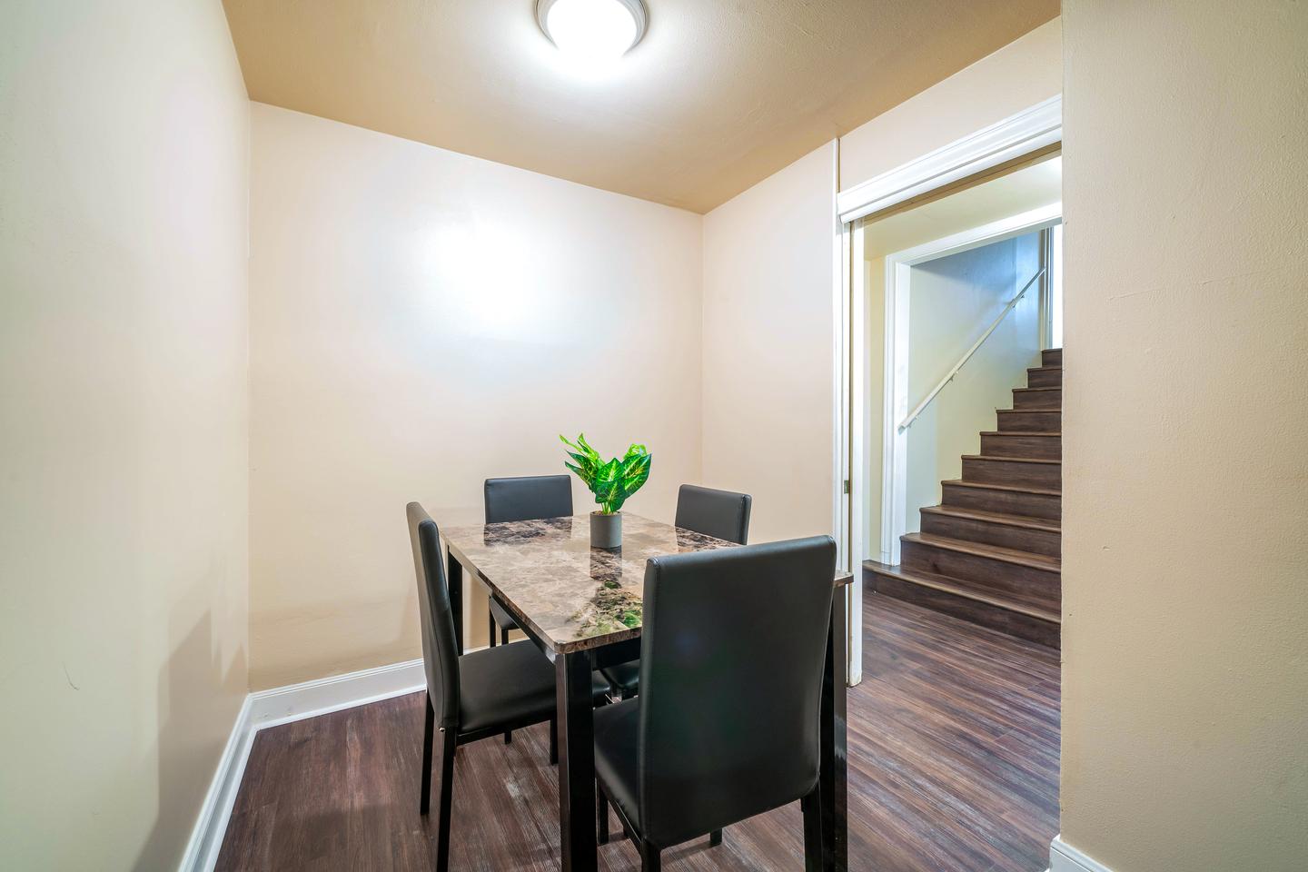 Common spaces including the kitchen