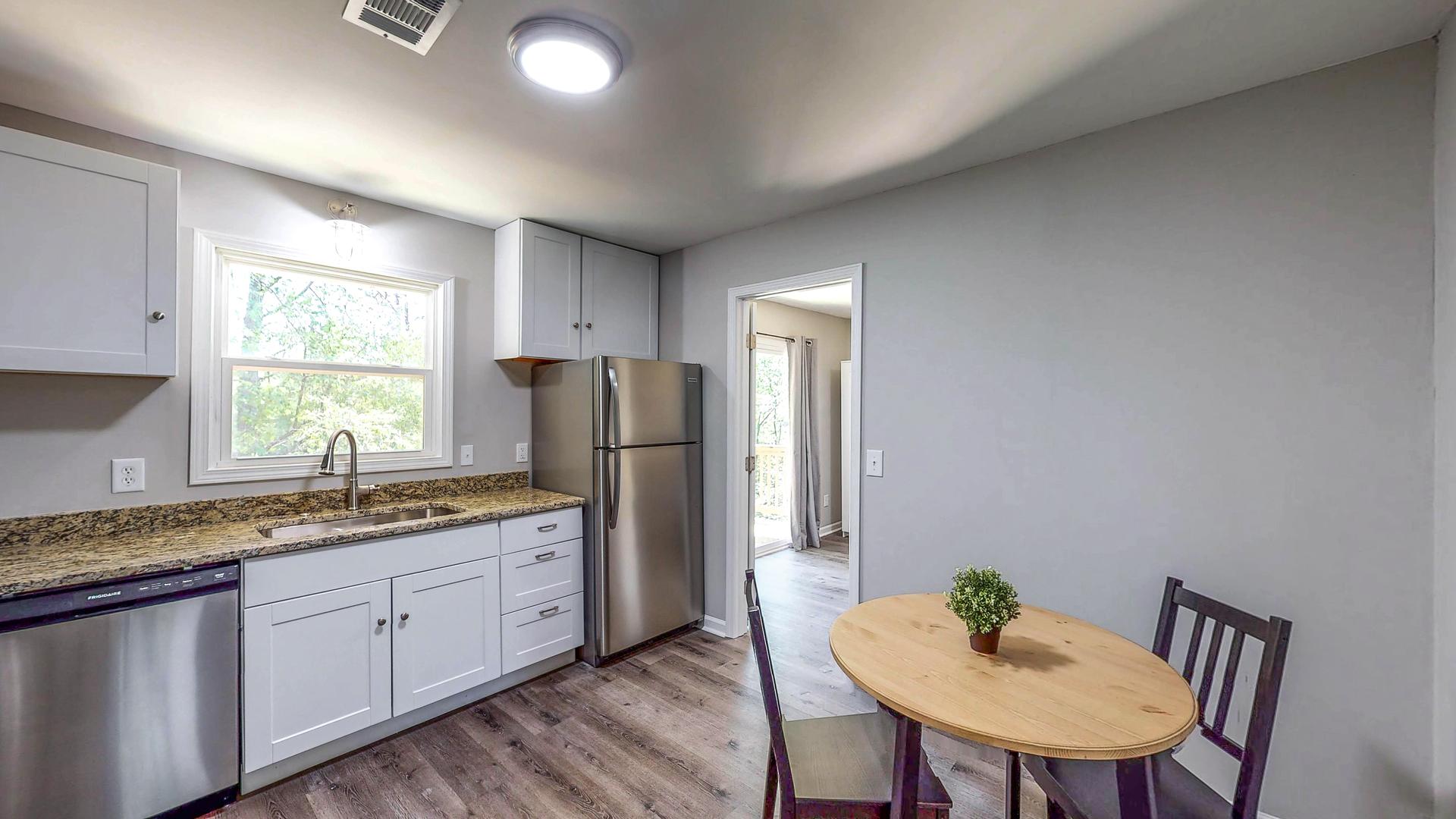 Common spaces including the kitchen