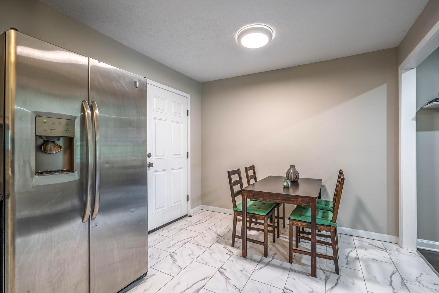 Common spaces including the kitchen