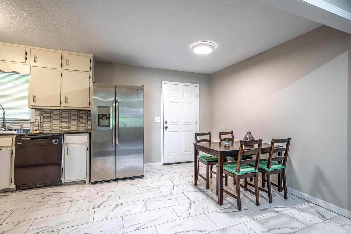 Common spaces including the kitchen
