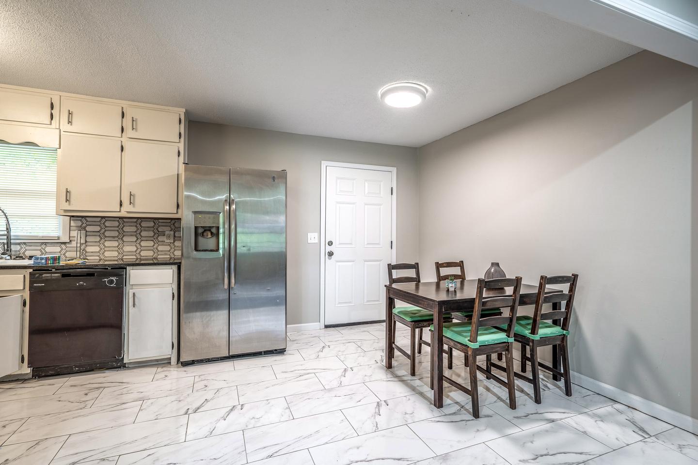 Common spaces including the kitchen