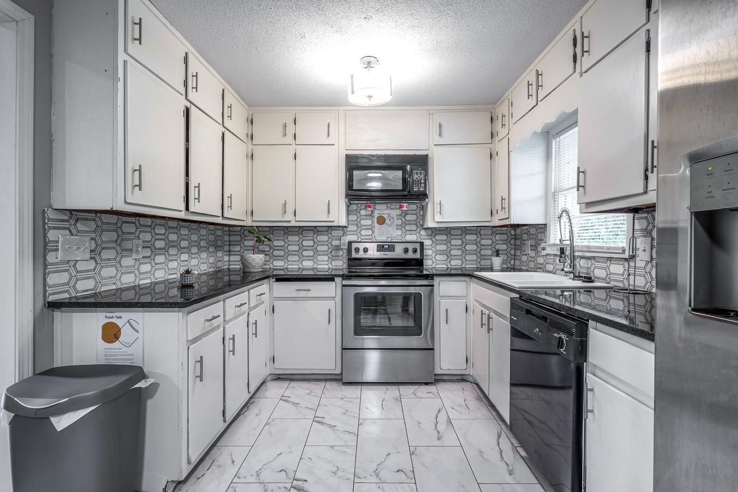 Common spaces including the kitchen