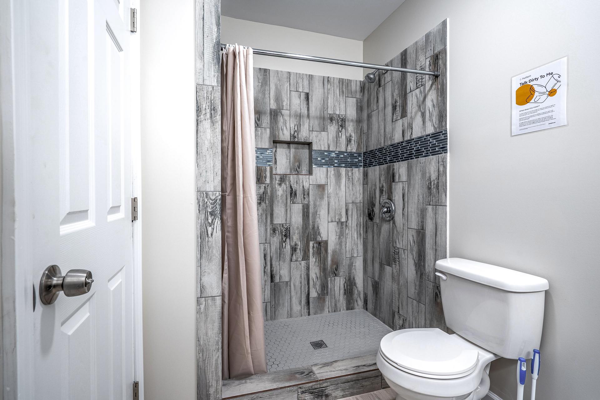 bathroom, detected: shower