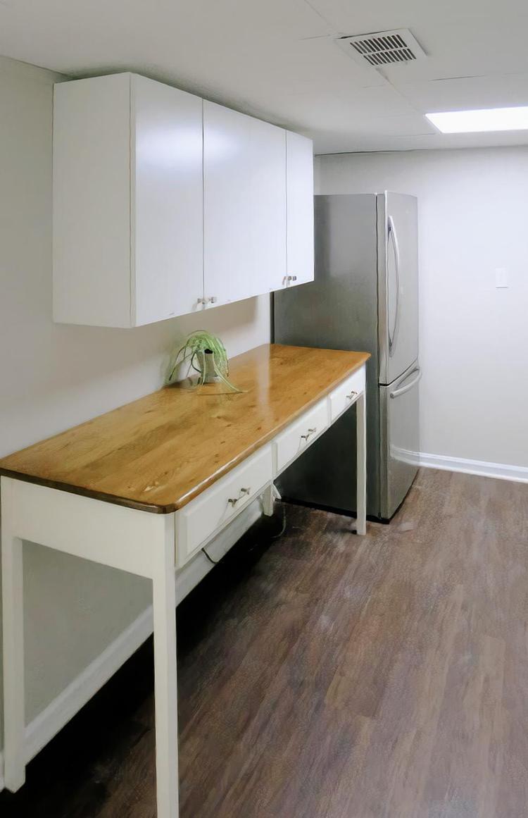 Common spaces including the kitchen