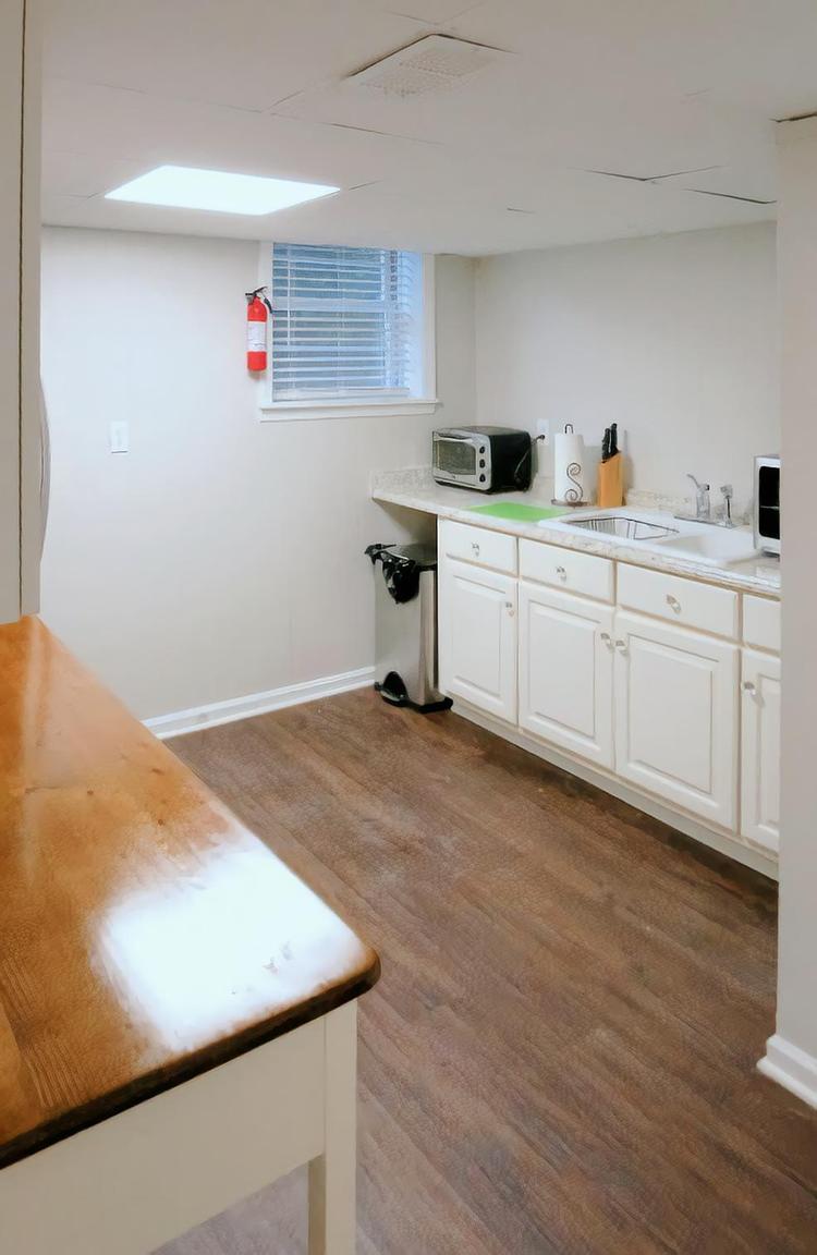 Common spaces including the kitchen